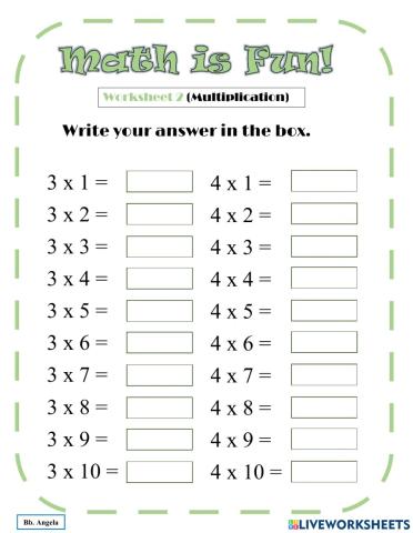 Multiplication Table