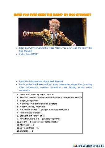 Have you ever seen the rain?