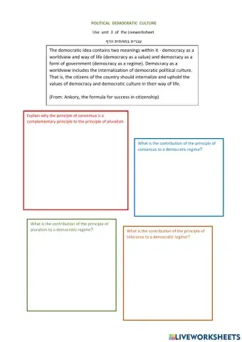 Political democratic culture