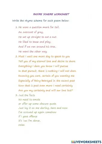 Rhyme Scheme