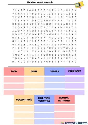Word search Review