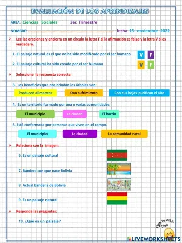 EVALUACION CIENCIAS SOCIALES
