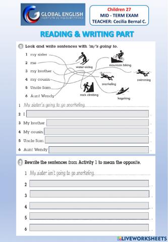 CH 27 - UNIT 9 -  MID TERM EXAM