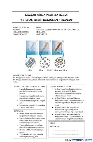 Tetapan Kesetimbangan Tekanan