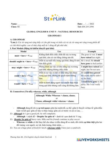 Viet teacher-S8-Week 14-U5-Grammar 1 (1)