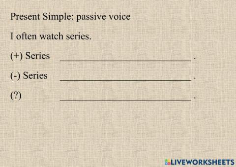 Passive voice constructions: present simple and past simple