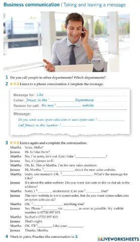 Taking and leaving a message