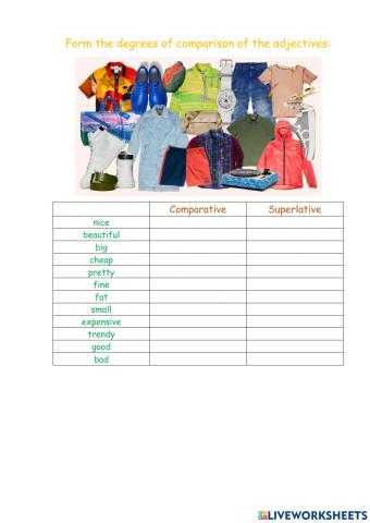 Comparatives and superlatives