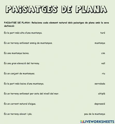 Paisatge de plana: elements naturals