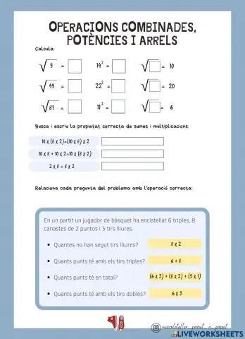 Operacions combinades, potencies i arrels