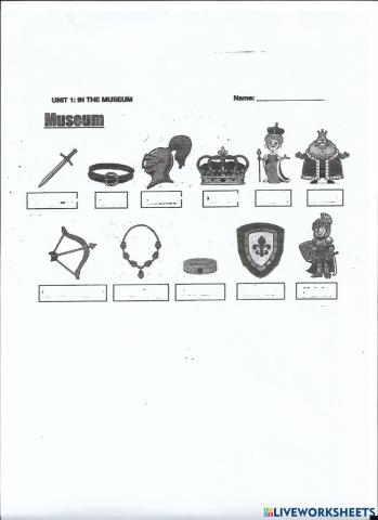 Vocabulario the museum