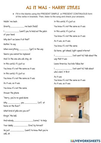 As it was - Harry Styles