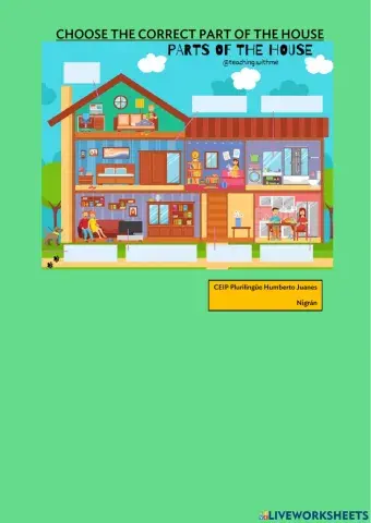 Choose the parts of the house