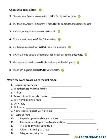 Chinese New Year Vocabulary