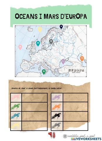 Mars i oceans Europa