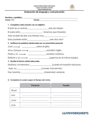 Examen 3er trimestre