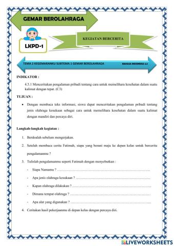 Bercerita dan berhitung