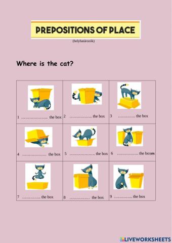 Prepositions of place