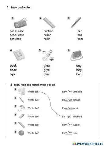 Academy Stars 1 unit 2 test