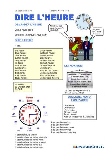Francais: Dire l'heure