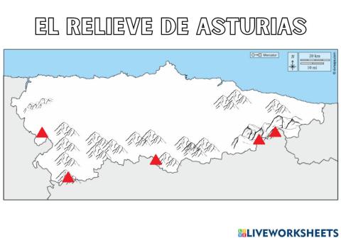 Relieve de Asturias.