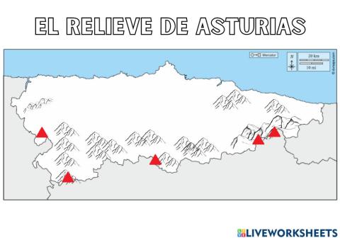 Relieve de Asturias.