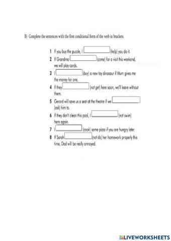 First and second conditional