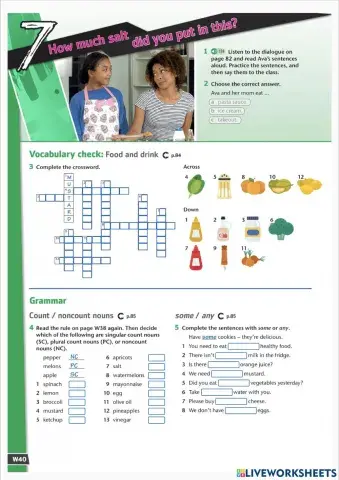 LI-2-WB-U07-Vocabulary-Grammar-food-count noncount