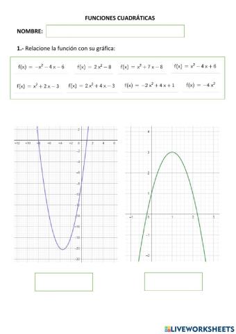 Funciones cuadráticas