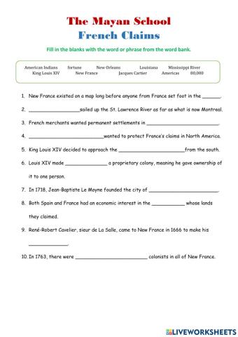 The French Claims in North America