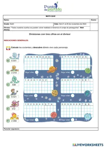 Divisiones con tres cifras en el divisor