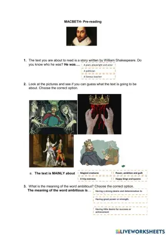 Macbeth pre-reading