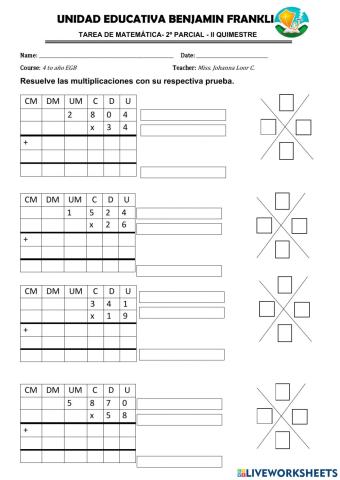 Multiplicacion de dos cifras