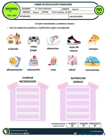 Cumplir necesidades y satisfacer deseos