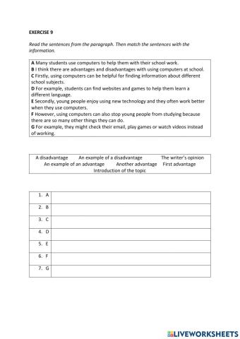 IE0, Unit 7, Reading and Writing, Exercise 9