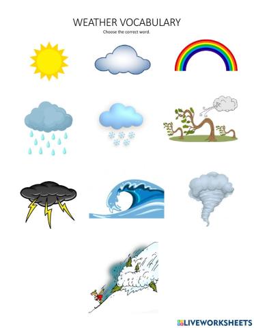 Weather vocabulary