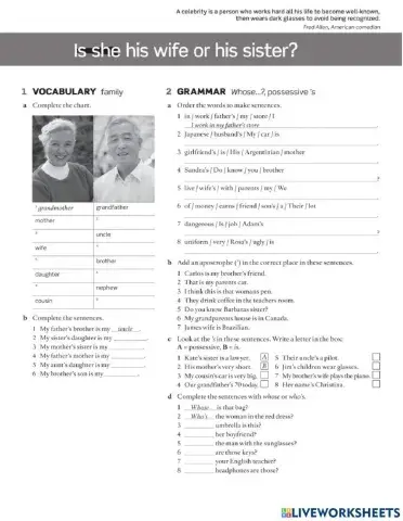 Is she his wife or his sister?