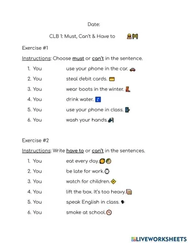 CLB 1: Safety at Work