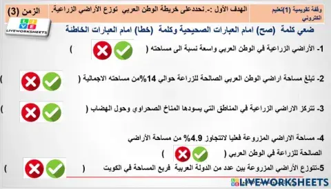 توزع الأراضي الزراعية