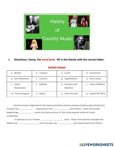 The History of Country Music