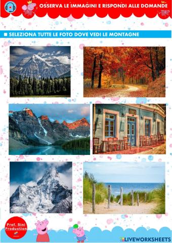 Paesaggi - montagna pianura collina mare