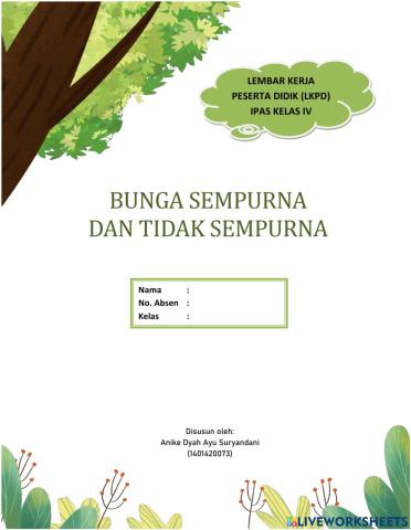 Bunga Sempurna dan Tidak Sempurna