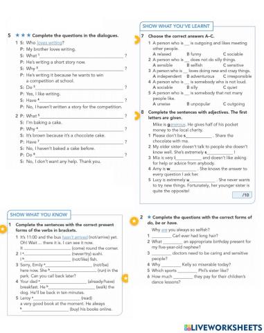 Focus 2 1.1-1.2 Vocabulary-Grammar