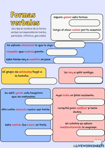 Formas verbales