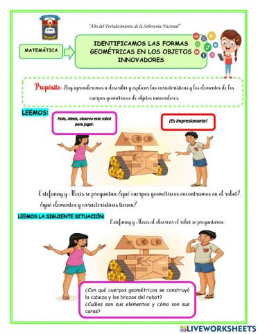 Identificamos las formas geométricas en los objetos innovadores