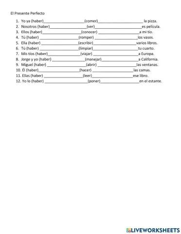 El presente perfecto
