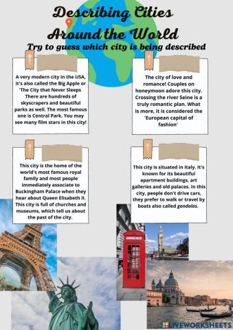 Describing Important Cities