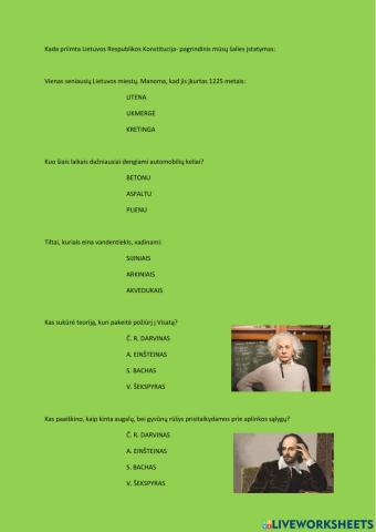 2 skyriaus kartojimas.