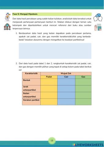 Wujud Zat, Model Partikel, dan Perubahannya Kegiatan 1 (Part 2)