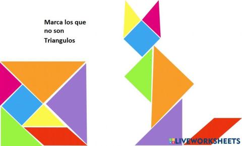 Escoge los que no son triangulos